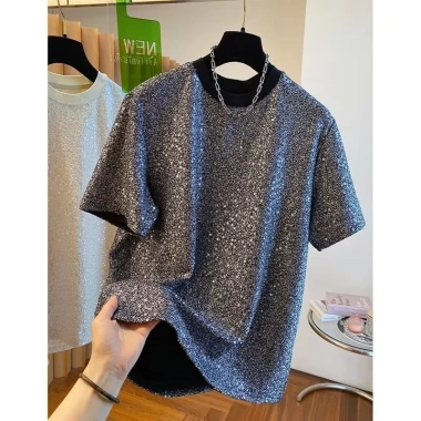 Áo Thun Nam M-3XL Hàng Châu Âu Kim Sa Lấp Lánh Thiết Kế Cao Cấp Xuân Hè 2.024 Giá Ưu Đãi 347.760 VND