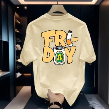 Áo thun nam nữ 2 mặt FRIDAY tay lỡ form rộng cổ tròn unisex - Giá chỉ 24.900₫ 2
