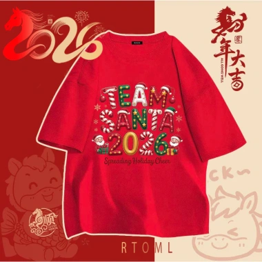 Áo thun nam nữ 250GSM 100% cotton mẫu mới Tết Bính Ngọ 2.026 Local Brand RTOML42 giảm còn 69k