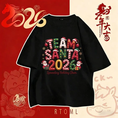 Áo thun nam nữ 250GSM 100% cotton mẫu mới Tết Bính Ngọ 2.026 Local Brand RTOML42 giảm còn 69k