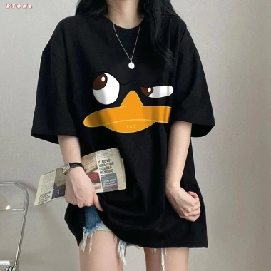 Áo thun nam nữ form rộng 2.025 họa tiết chú vịt hoạt hình, vải cao cấp Local Brand RTOML - 69k 2