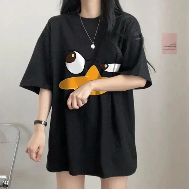 Áo thun nam nữ form rộng 2.025 họa tiết chú vịt hoạt hình, vải cao cấp Local Brand RTOML - 69k 3
