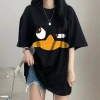 Áo thun nam nữ form rộng 2.025 họa tiết chú vịt hoạt hình, vải cao cấp Local Brand RTOML - 69k 5