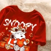 Áo thun nam nữ form rộng in mèo con hoạt hình dễ thương, cổ tròn 100% cotton RTOML 5