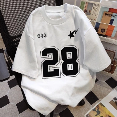 Áo thun nam nữ form rộng in no.28 phong cách retro Châu Âu và Mỹ 100% cotton - Giá chỉ 69.000đ | TOML