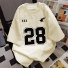 Áo thun nam nữ form rộng in no.28 phong cách retro Châu Âu và Mỹ 100% cotton - Giá chỉ 69.000đ | TOML 4