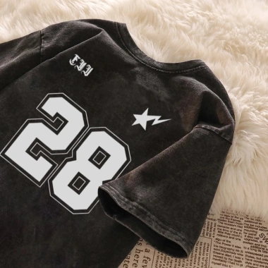 Áo thun nam nữ form rộng in no.28 phong cách retro Châu Âu và Mỹ 100% cotton - Giá chỉ 69.000đ | TOML