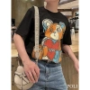 Áo thun nam POLI MAN đen in hình gấu màu sắc - Giá ưu đãi 225k (giá gốc 279k)