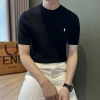 Áo thun nam slim fit mùa hè thêu đan tay ngắn công sở và thường ngày giá 282.960 vnd 3