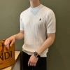 Áo thun nam slim fit mùa hè thêu đan tay ngắn công sở và thường ngày giá 282.960 vnd 5