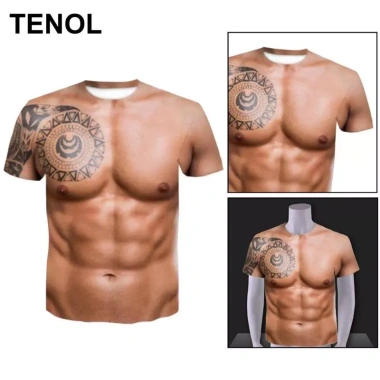 Áo thun nam Strongman cơ bắp tay ngắn, thích hợp đi bộ thể thao ngoài trời, tiệc câu lạc bộ Halloween - Giá chỉ 132.840₫ 2