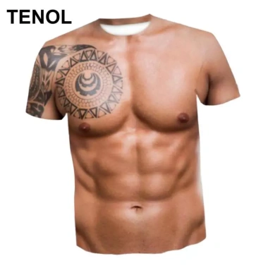 Áo thun nam Strongman cơ bắp tay ngắn, thích hợp đi bộ thể thao ngoài trời, tiệc câu lạc bộ Halloween - Giá chỉ 132.840₫ 10