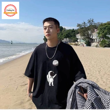 Áo thun nam tay lỡ cổ tròn cotton thoáng mát ATN020 - Cường An Fashion