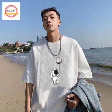 Áo thun nam tay lỡ cổ tròn cotton thoáng mát ATN020 - Cường An Fashion