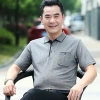 Áo thun nam tay ngắn vải thun lạnh siêu mát, có cổ + túi, Tặng Bố #AN09 169k 3