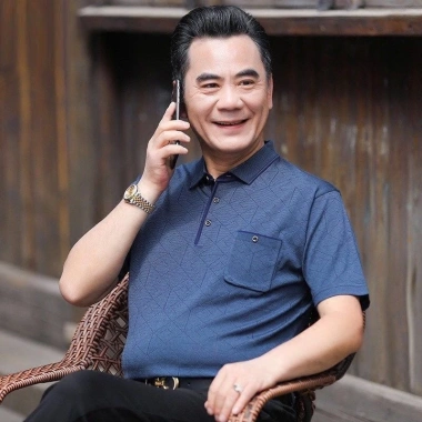 Áo thun nam tay ngắn vải thun lạnh siêu mát, có cổ + túi, Tặng Bố #AN09 169k