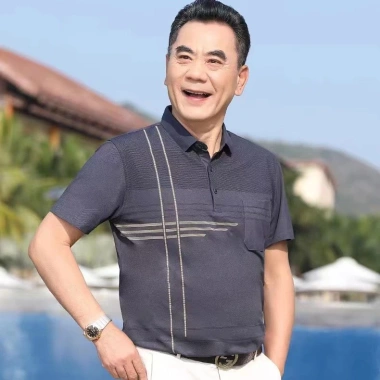 Áo thun nam tay ngắn vải thun lạnh siêu mát, có cổ + túi, Tặng Bố #AN09 169k