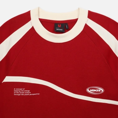 Áo thun NEEDS OF WISDOM Boxy Raglan Cream-Red chính hãng, giảm giá 495.000₫ 4