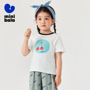 Áo thun ngắn tay bé gái Minibala mùa hè, cổ tròn mềm mại, thoáng khí đa năng 295.920₫ 5