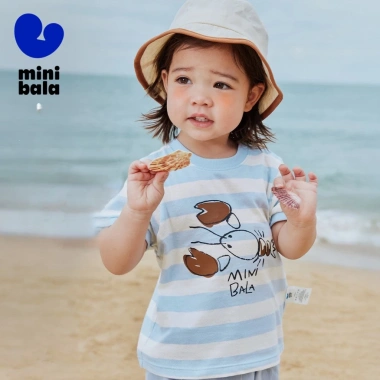 Áo thun ngắn tay bé trai mùa hè Minibala Thoáng khí siêu mát giá chỉ 376.920₫