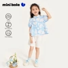 Áo thun ngắn tay cổ búp bê mùa hè bé gái minibala áo sơ mi cha mẹ con giảm giá