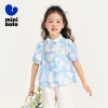 Áo thun ngắn tay cổ búp bê mùa hè bé gái minibala áo sơ mi cha mẹ con giảm giá 2