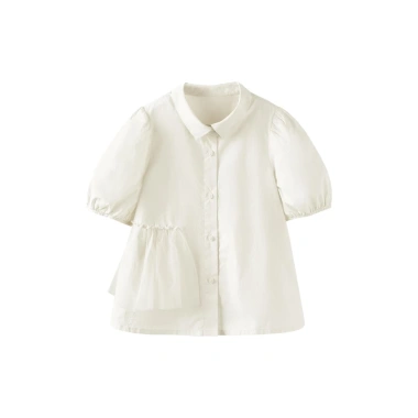 Áo thun ngắn tay cổ búp bê mùa hè bé gái minibala áo sơ mi cha mẹ con giảm giá 10