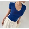Áo thun ngắn tay cổ tim ANNAKIKI 210 ôm sát body siêu mỏng thoáng mát giảm giá 23% 3