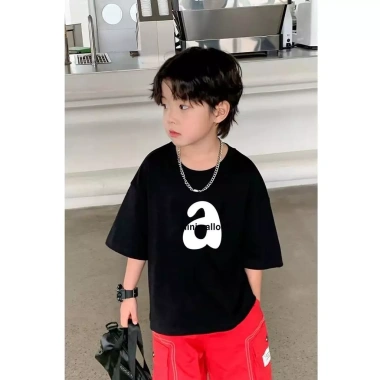 Áo thun ngắn tay cotton nguyên chất dễ phối - Baju Budak mới, giá 100.333₫