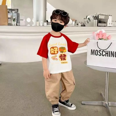 Áo Thun Ngắn Tay Cotton Nguyên Chất In Hình May Mắn Đồ Trẻ Em Chất Lượng Cho Bé Yêu 1-13 Tuổi - Mùa Hè Không Nhăn Thoáng Mát, Giảm Giá Sốc 143.332₫