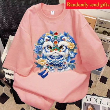 Áo Thun Ngắn Tay Gia Đình 100% Cotton RANZIHUI Màu Đỏ – Phù hợp Lễ Tết, Giá ưu đãi 138,240₫