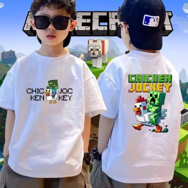 Áo thun ngắn tay Minecraft 1-11 tuổi bông mềm STOK TEMPATAN – Giá ưu đãi 143,332₫