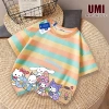 Áo thun ngắn tay NASA màu đen bé gái 3-16, rộng rãi cotton mềm, in sinh vật đáng yêu, giao hàng trong ngày - 85k 3