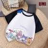 Áo thun ngắn tay NASA màu đen bé gái 3-16, rộng rãi cotton mềm, in sinh vật đáng yêu, giao hàng trong ngày - 85k 5