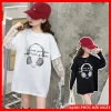 Áo thun ngắn tay nữ, bé gái cotton Hàn Quốc size 18‑50kg, mẫu Tai nghe, giảm còn 56k