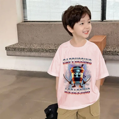 Áo thun ngắn tay trẻ em DREAMY BABY họa tiết cốc nước hoạt hình, mặc thoải mái, COD HCM, 85.999₫ 10