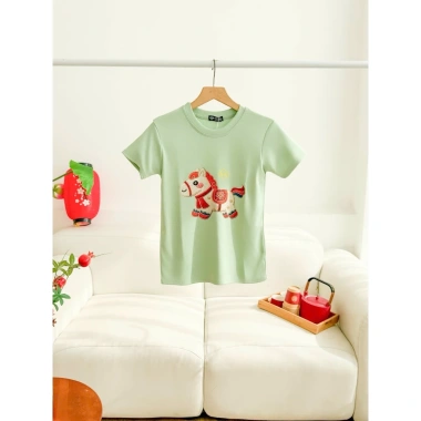 Áo thun ngựa lộc đa màu size nhóm gia đình, chất borip mềm mịn, giá 99.000₫