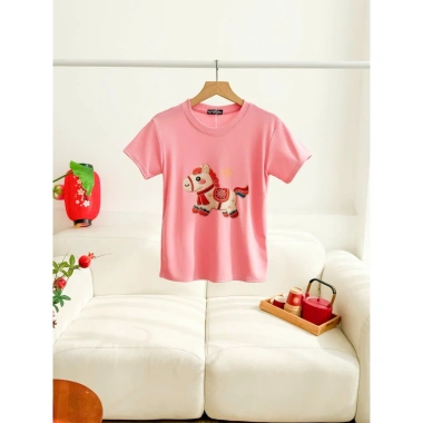 Áo thun ngựa lộc đa màu size nhóm gia đình, chất borip mềm mịn, giá 99.000₫