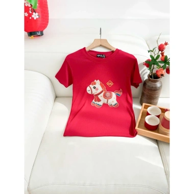 Áo thun ngựa lộc đa màu size nhóm gia đình, chất borip mềm mịn, giá 99.000₫