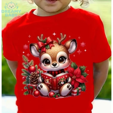 Áo thun Noel 2.024 DREAMY BABY trẻ em trai gái - Giá ưu đãi 85.999đ COD TP.HCM 5