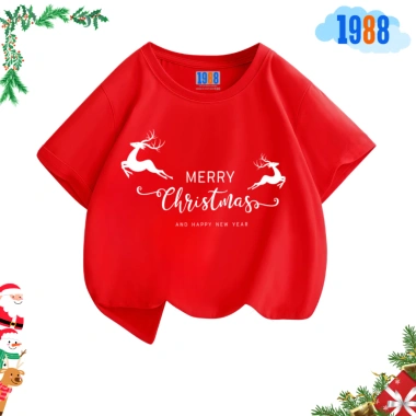 Áo thun Noel cho bé trai & bé gái – Áo phông đỏ in hình Giáng Sinh, cotton co giãn 4 chiều, giá ưu đãi 90k 7