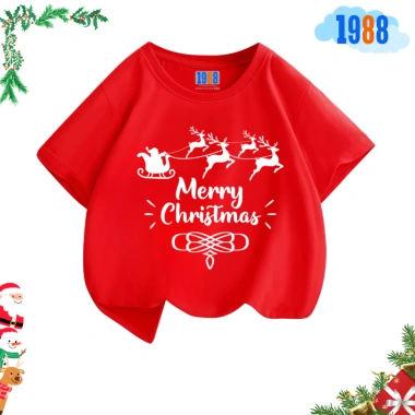Áo thun Noel cho bé trai & bé gái – Áo phông đỏ in hình Giáng Sinh, cotton co giãn 4 chiều, giá ưu đãi 90k 8