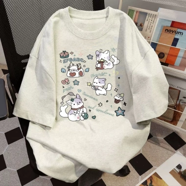 Áo Thun Nữ 2.026 100% Cotton BIG SIZE Tay Ngắn In Hình Dễ Thương - Thiết Kế Mới Giao Hàng 24h Giá 61.999₫