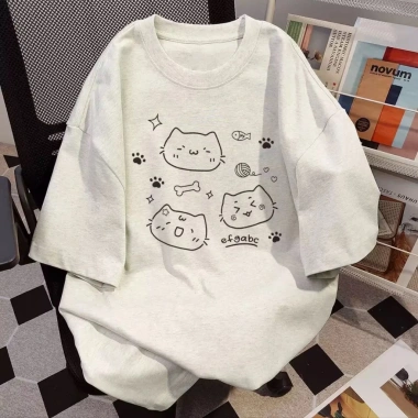 Áo Thun Nữ 2.026 100% Cotton BIG SIZE Tay Ngắn In Hình Dễ Thương - Thiết Kế Mới Giao Hàng 24h Giá 61.999₫