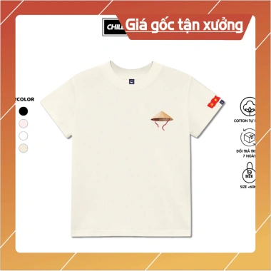 Áo Thun Nữ Baby Tee Ôm Tay Ngắn Cổ Tròn In Nón Lá Cờ Đỏ Thoáng Mát Mềm Mịn 144k