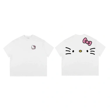 Áo thun nữ boxy form rộng tay ngắn cotton cổ tròn Hello Kitty RTOML 69.000₫ 7
