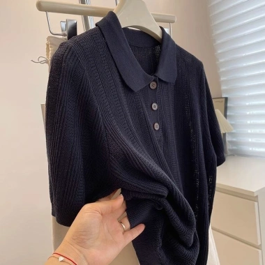 Áo Thun Nữ Cổ Polo Tay Ngắn Lụa Lạnh Cao Cấp, Ôm Sát, Mỏng Nhẹ, Đa Năng Cho Mùa Hè - Giá 173,576₫ 4