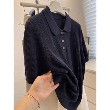 Áo Thun Nữ Cổ Polo Tay Ngắn Lụa Lạnh Cao Cấp, Ôm Sát, Mỏng Nhẹ, Đa Năng Cho Mùa Hè - Giá 173,576₫ 10