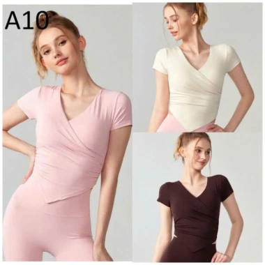 Áo Thun Nữ Cổ V Sẵn Mút Ngực Cotton Thấm Hút Mồ Hôi Co Giãn 4 Chiều - Giá 280k