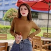 Áo thun nữ dài tay cổ lọ croptop chất tăm, siêu mềm, xinh xinh đẹp, giá ưu đãi, giảm 23% chỉ 130.410₫
